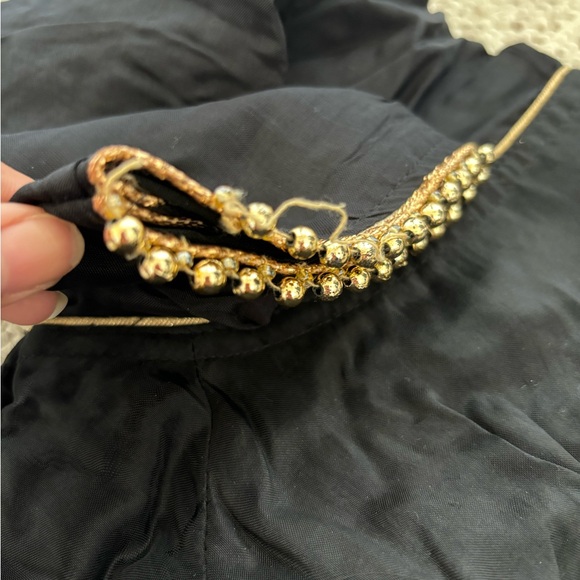 Black Anarkali with Floral Chunni and Pajami - Picture 14 of 16